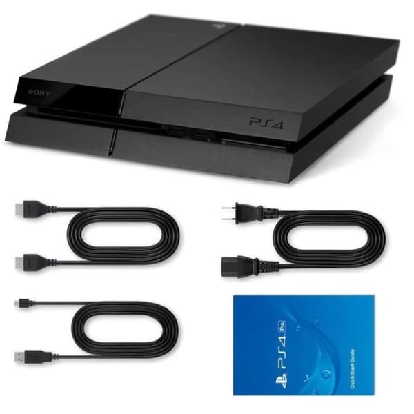 Svart renoverad PlayStation 4 PS4-spelkonsol - Sony - 500 GB - 8 Core AMD Jaguar-processor- USED