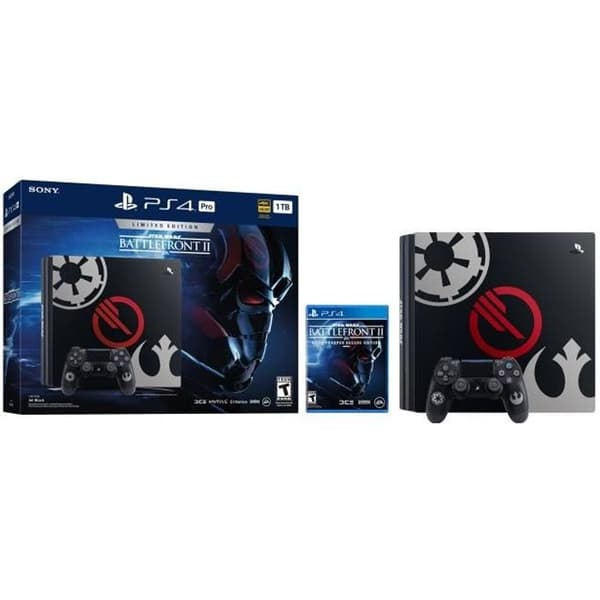 Sony PlayStation 4 Pro Limited Edition Star Wars Battlefront ll Bundle Game Console 4K HDR 1TB HDD Jet Black...- USED