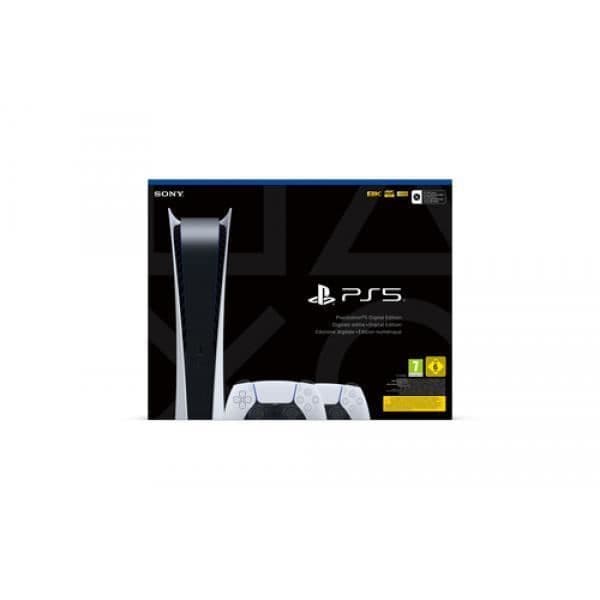 Sony Playstation 5 825GB Digital Edition med 2 Dualsense Controllers White är en original och ny produkt som tillhör- USED