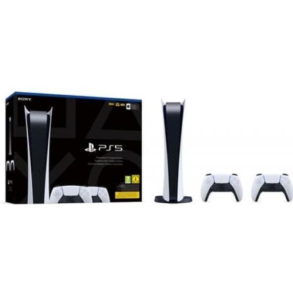 Sony Playstation 5 825GB Digital Edition med 2 Dualsense Controllers White är en original och ny produkt som tillhör- USED