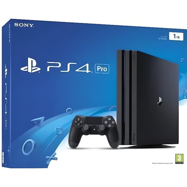 PS4 Pro Console - 1TB Svart - Extrem spelkraft- USED