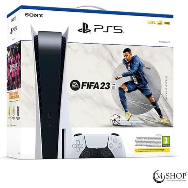 PlayStation 5-konsol - Sony - Bundle - Vit - 825 GB - FIFA 23- USED