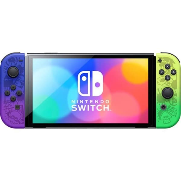 Nintendo Switch OLED Limited Edition Splatoon 3-konsol (Hong Kong-version + UK-FR-adapter)- USED