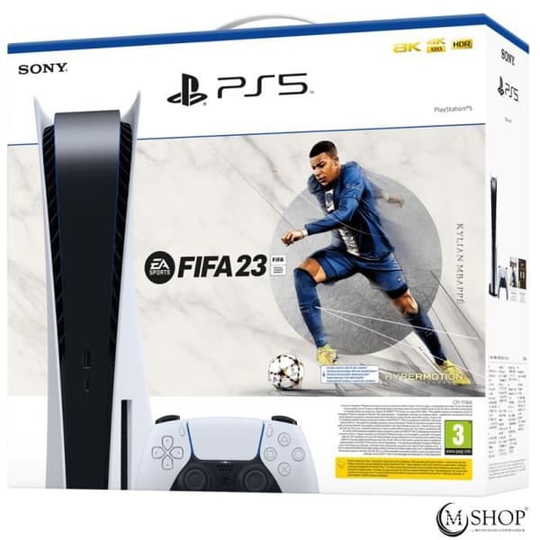 PlayStation 5 FIFA 23 Console Pack + DualSense PS5 Blue Controller + Elden Ring PS5- USED
