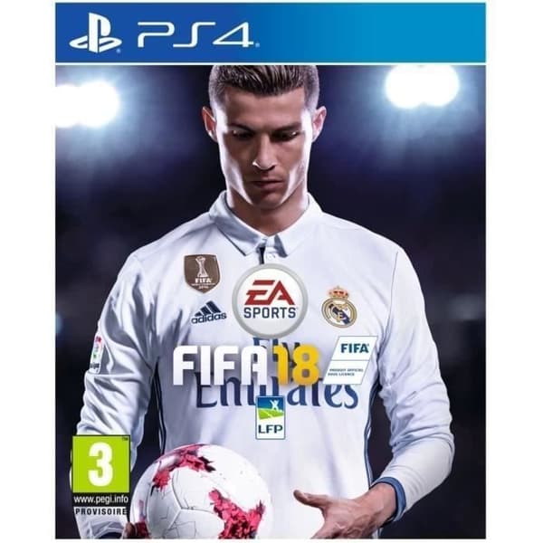 Sony PlayStation 4 Slim 1 TB-konsol + Controller + Fifa 2018 - Svart - Renoverad - Mycket bra skick- USED