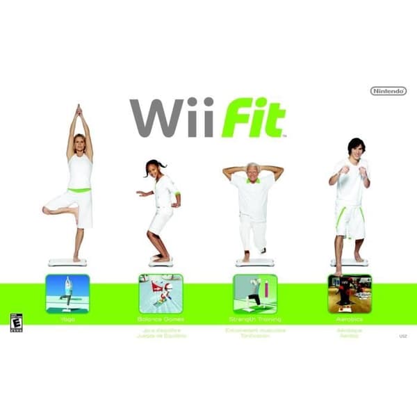 Vit Nintendo Wii-konsol + Wii Sports + Wii Fit + Balance Board Mgames62- USED