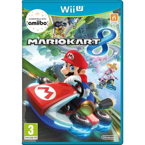 Nintendo Wii U Black Console - Bundle 9 Games - 32 GB - Nintendo-licenser- USED