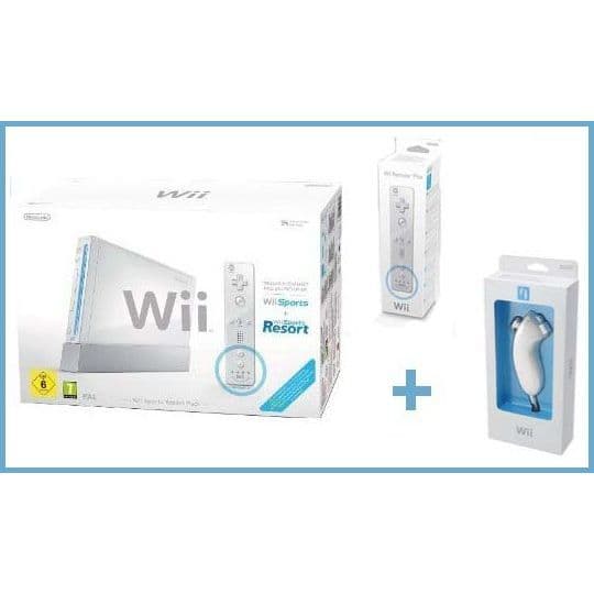 Sports Resorts White Wii Console - Nintendo - Specialpaket - Trådlös - 1 års garanti- USED