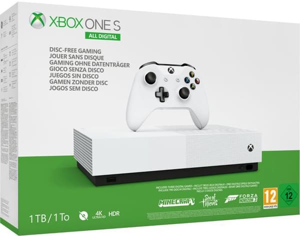 Microsoft Xbox one S All Digital 1 TB-konsol - Renoverad - Bra skick- USED
