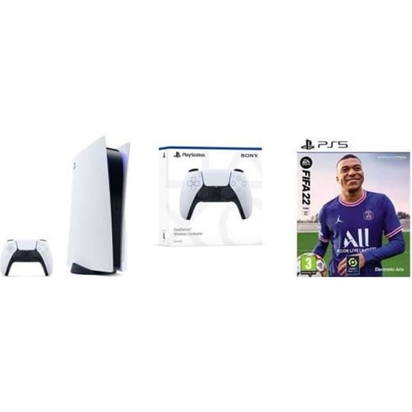Konsol för vardagsrum - Sony - PlayStation 5 Standardutgåvan - Vit - 825 Go- USED