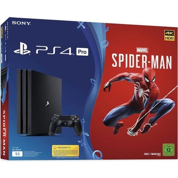 PS4 PRO 1TB + Marvel Spider Man + PSN 14 dagar- USED