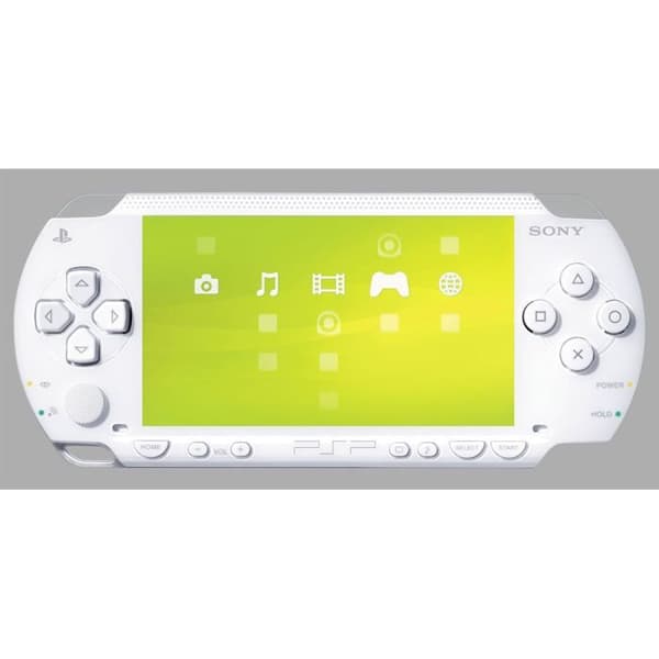 Keramisk vit PSP-konsol - Sony - Pack med tillbehör och 32 MB minneskort- USED