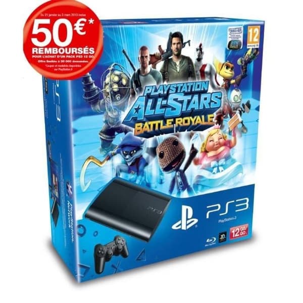 PACK PS3 12 GB PLAYSTATION ALLSTARS BATTLE ROYALE- USED
