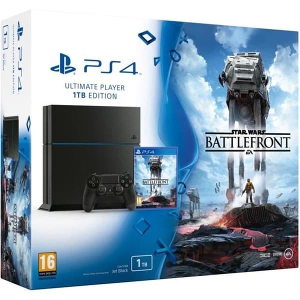 PS4 1TB + Star Wars Battlefront- USED