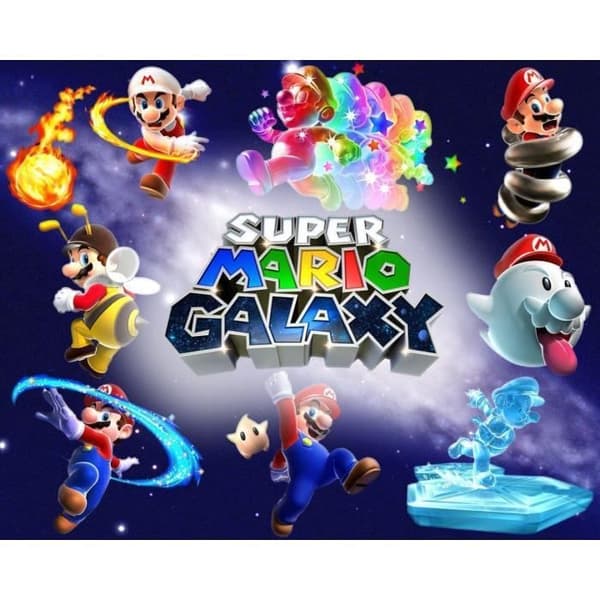 Konsol Nintendo Wii Super Mario Galaxy Pack - Blach- USED