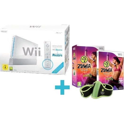 Wii Sports Resort Pack Vit + ZUMBA FITNESS- USED