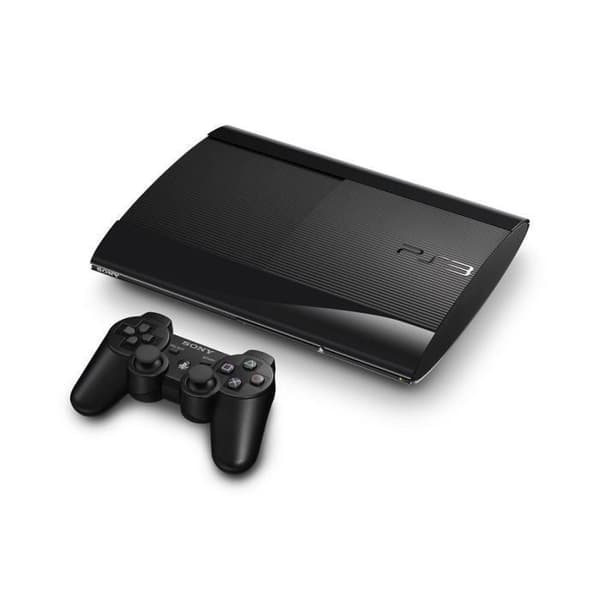 PS3 Slim Black Console - Sony - 12 GB - Kompakt design och flashlagring- USED