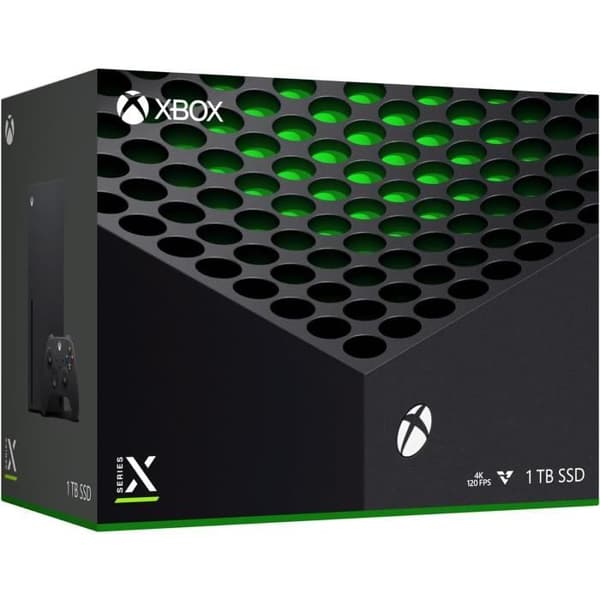 Xbox Series X-konsol - Microsoft - 1 TB - 12 Teraflops - 4K/8K HDR-kompatibel - Svart- USED