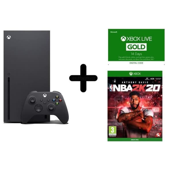 Xbox Series X-konsol + XBOX Live 14 dagar + NBA2K20-spelnedladdning- USED
