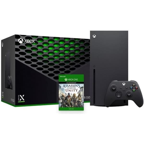 XBOX SERIES X-konsol + ASSASIN'S CREED UNITY för nedladdning- USED
