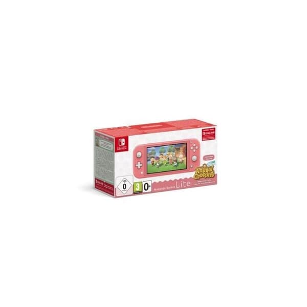 Konsol bärbar - Nintendo - Switch Lite - Korall - Animal Crossing - 32 Go - Dragon Ball Z Kakarot- USED