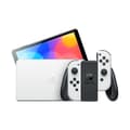 Miniatyrbild 4 av 4: Nintendo Switch-konsol – OLED-modell (vit) HK-version Original UK-laddare med UK-FR Adapter- USED