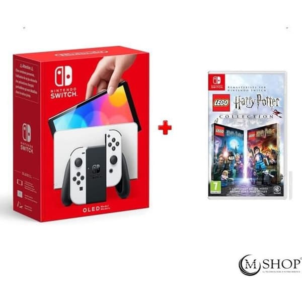 Bärbar konsol - Nintendo - Switch OLED - Svart - USB Type-C - Inkluderar LEGO Harry Potter paket- USED