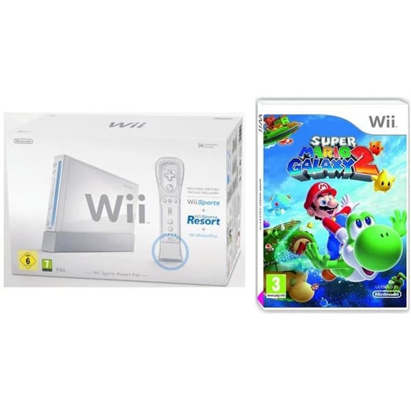 WHITE SPORTS RESORT Wii-KONSOL- USED