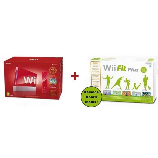 Paket Wii New Super Mario Bros + Wii Fit Plus- USED