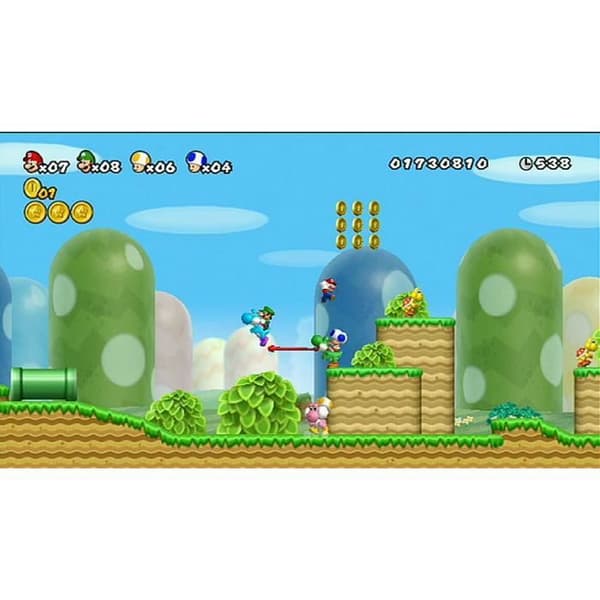 Nintendo Wii-konsol Nytt Super Mario Bros-paket - Vit- USED