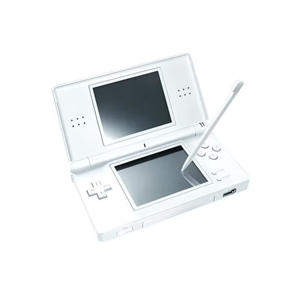 Vit Nintendo DS Lite-konsol + 1 DS-spel + påse - begagnad- USED