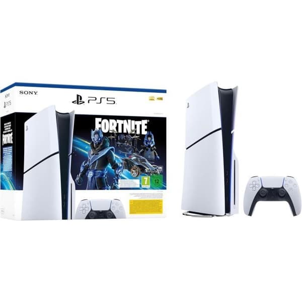 PS5 Standard Pack: PlayStation 5-konsol (smal modell) + Fortnite® Cobalt Star- USED