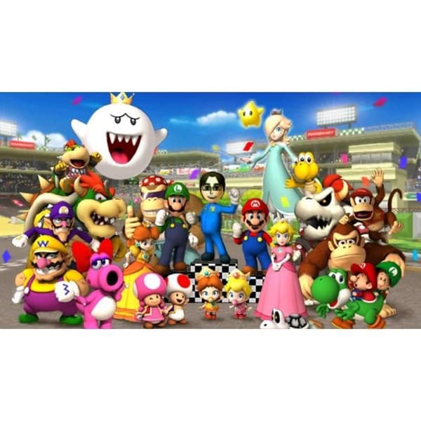 Nintendo Wii-konsol - Mario Kart 2-spelare - Svart - Samlare- USED