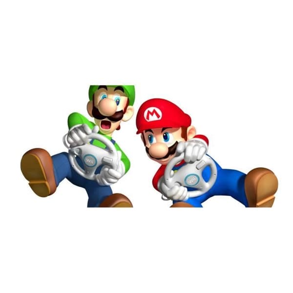 Nintendo Wii-konsol - Mario Kart 2-spelare - Svart - Samlare- USED