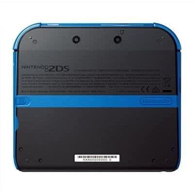 Nintendo 2DS-konsol - svart och blå + Mario Kart 7- USED