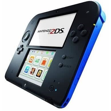 Nintendo 2DS-konsol - svart och blå + Mario Kart 7- USED