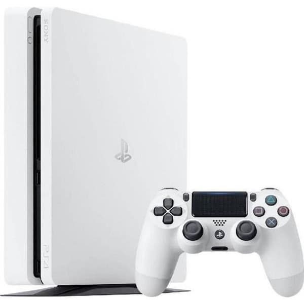 Hemkonsol - Sony - PlayStation 4 Slim 500 GB - Vit - 1 trådlös handkontroll - Blu-ray-region- USED