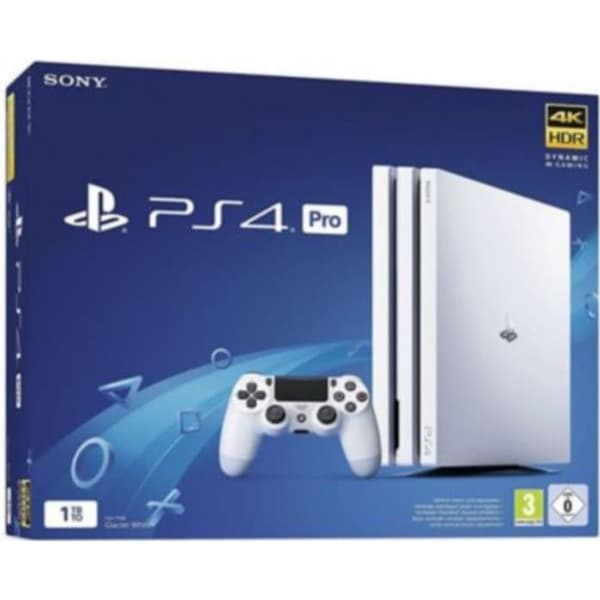Hemkonsol - Sony - PS4 Pro - 1 TB - Vit - Blu-ray 3D, 4K, HDR- USED