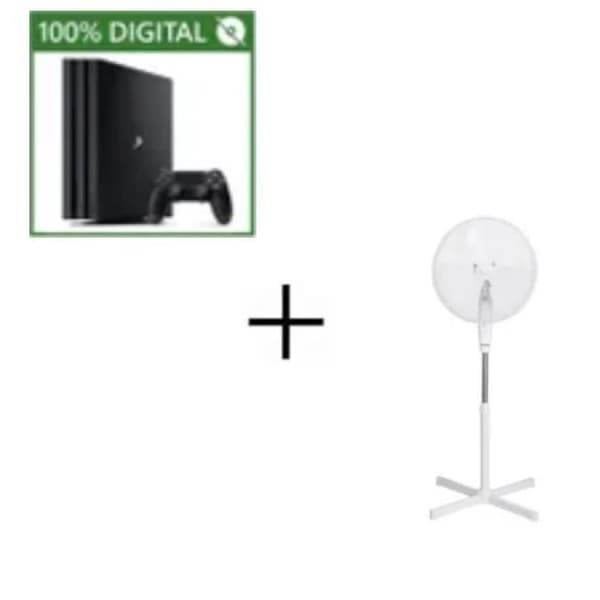 PS4 PRO ALL DIGITAL KONSOLL + FLÄKT- USED