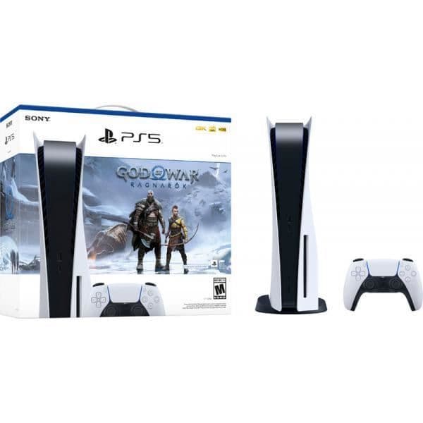 Vardagskonsol - Sony - PlayStation 5 - God Of War Ragnarok Bundle - Vit - 2 kontroller max- USED