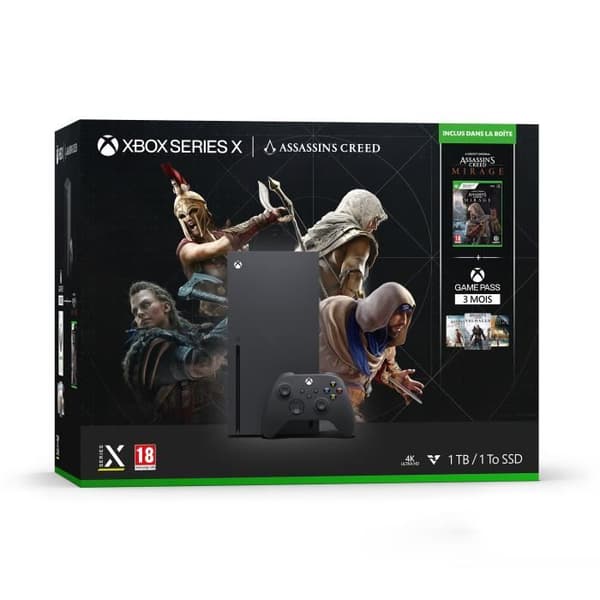 Xbox Series X Console Pack + Assassin's Creed Mirage + 3 månader Game Pass Ultimate - 1 TB- USED