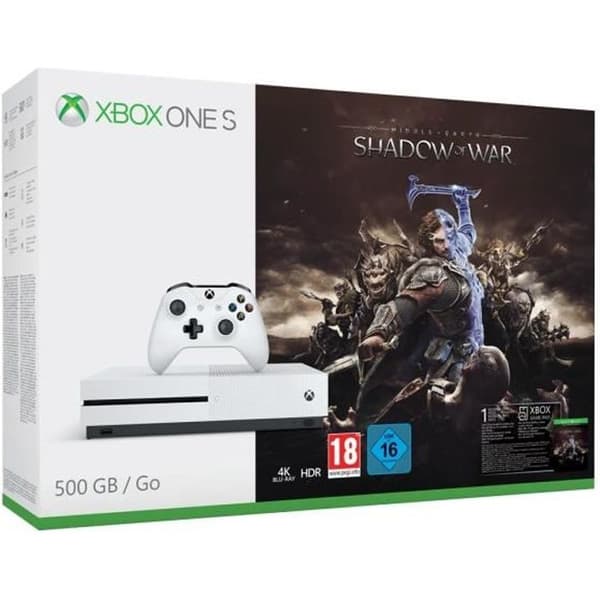Xbox One S 500 GB Shadow of War- USED