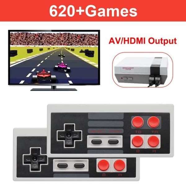 620 AV Games Output - Mini Handheld Retro Video Game Console, Inbyggd 620 Classic NES-spel för 4K TV,- USED