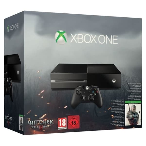 Xbox One 500 GB Black + The Witcher 3- USED