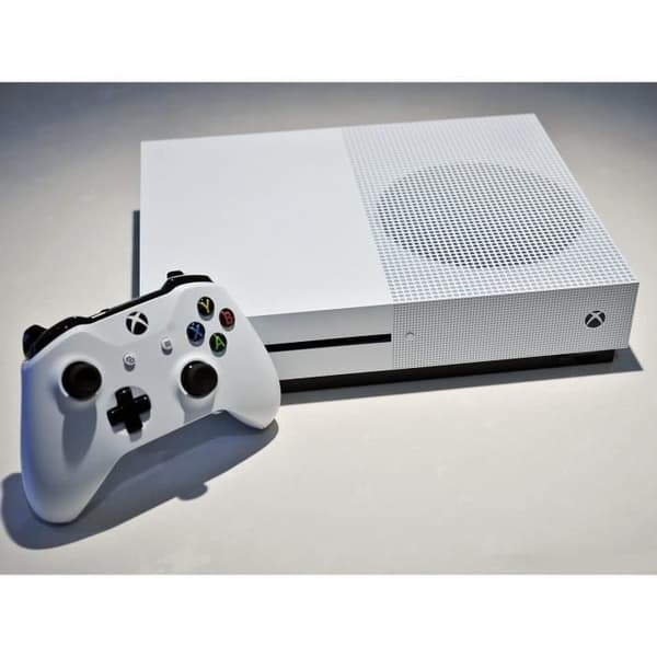 Vit Xbox One S 500 GB-konsol med 1 handkontroll- USED