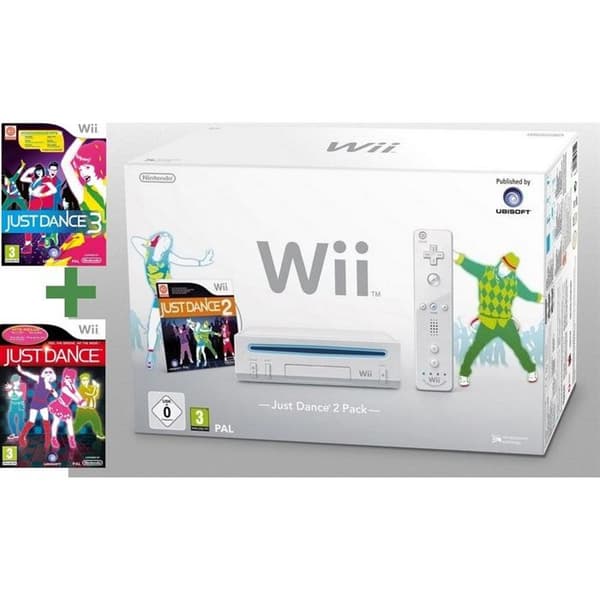 VIT Wii + DEN KOMPLETTA JUST DANCEN- USED