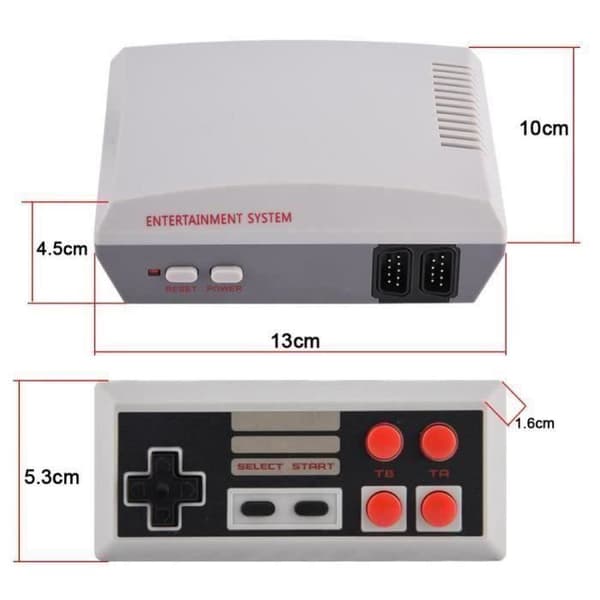 Mini NES-konsolspelsystem Klassiskt HD Underhållning AV-utgång Dubbla joysticks Inbyggda 620 spel D015B7- USED
