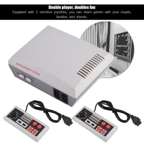 Mini NES-konsolspelsystem Klassiskt HD Underhållning AV-utgång Dubbla joysticks Inbyggda 620 spel D015B7- USED