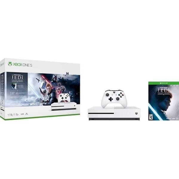 Hemkonsol - Microsoft Xbox One S - 1 TB - Star Wars Jedi: Fallen Order - Vit- USED