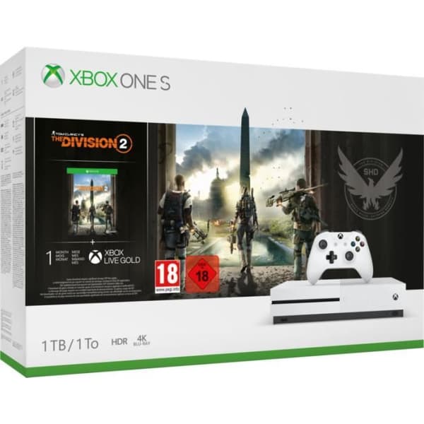 Xbox One S-konsol Microsoft 1TB The Division 2 • Xbox • Konsol - Spel- USED